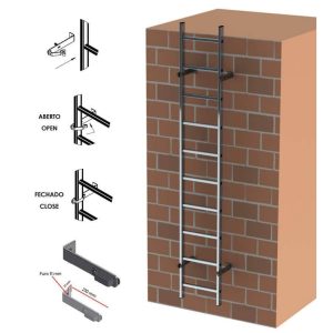 Escada de acesso vertical em alumínio - JORMAX